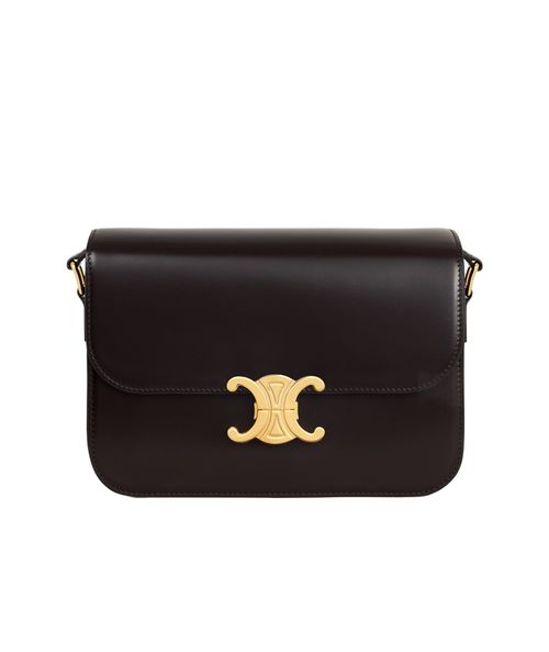 Medium Triomphe Bag in Shiny Calfskin