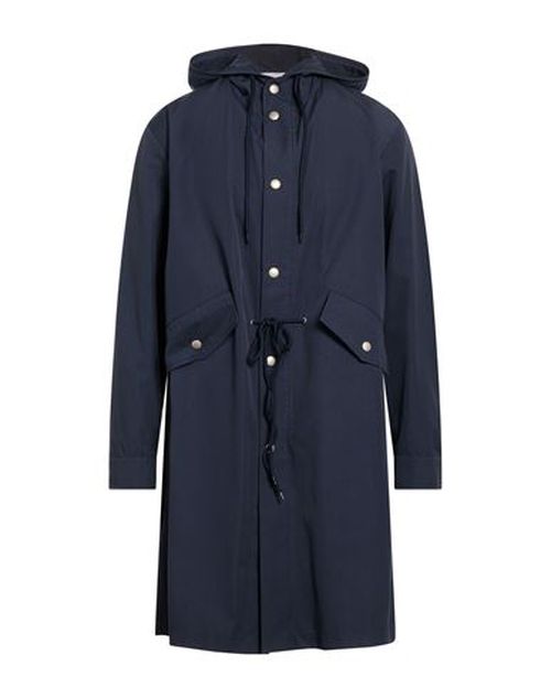 Man Overcoat & Trench Coat Navy Size 40 Polyester, Cotton