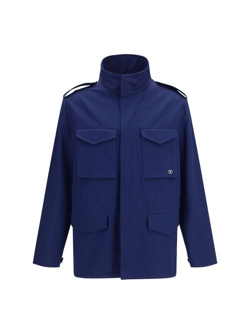 VLogo Signature Caban Jacket — Navy