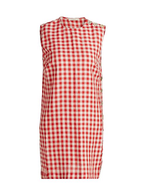 Women's Coralie Gingham Mini Shift Dress - Scarlet Marilyn Gingham