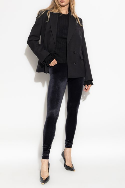 Velvet Leggings, Women's, Black