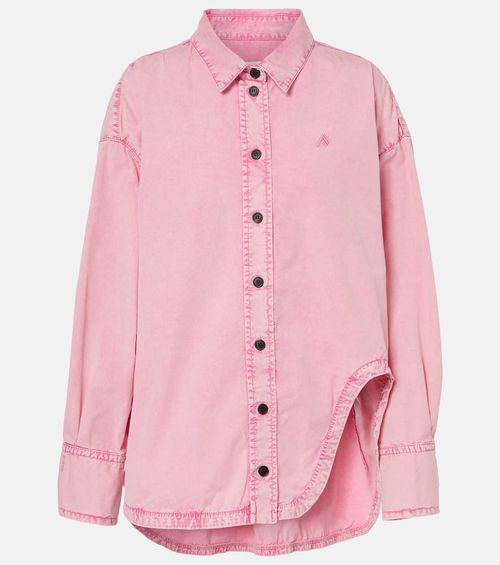 Diana asymmetric cotton canvas overshirt
