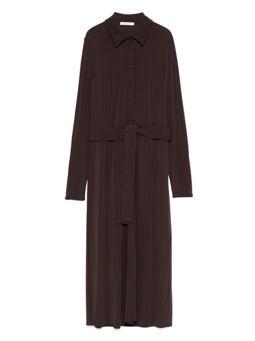 Tortona belted dress - Brown