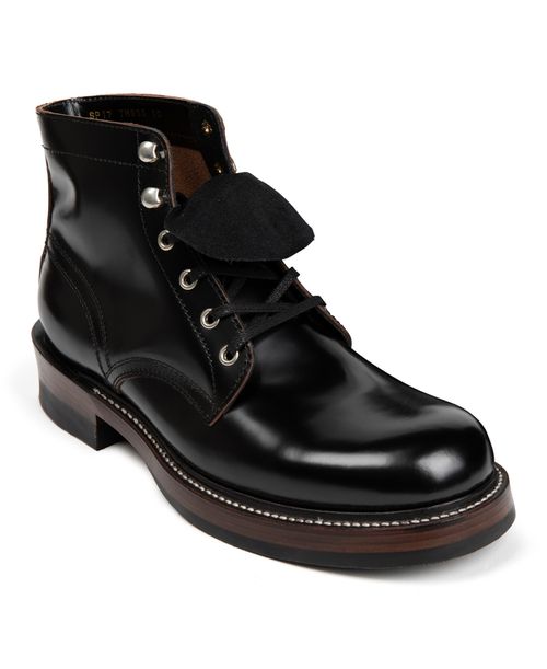 Men's Vanguard Lace Up Casual Leather Boots - Noir luxe black