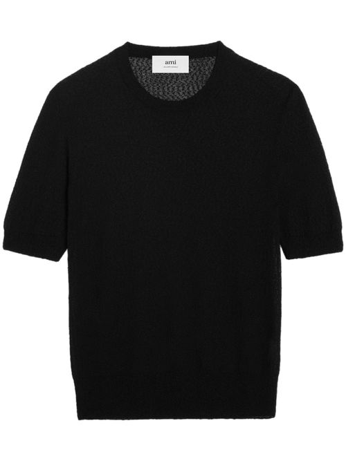 Semi-sheer T-shirt - Black