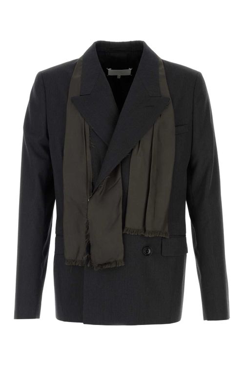 Virgin Wool Blazer — Gray