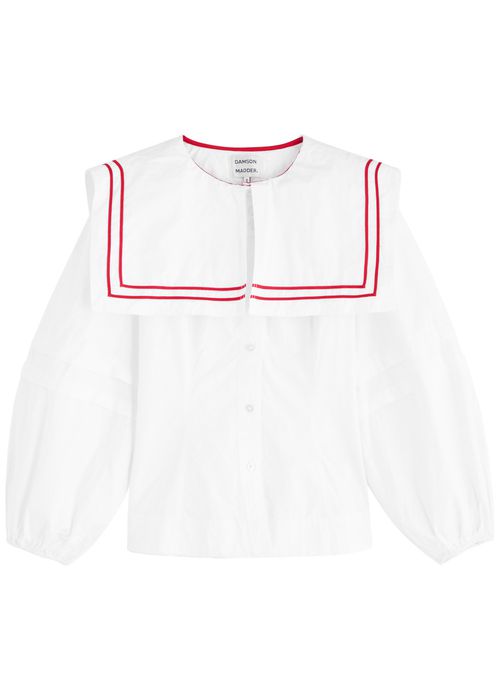Damson Madder Elise Cotton-poplin Blouse