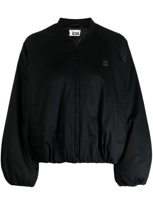 Logo-plaque bomber jacket - Black