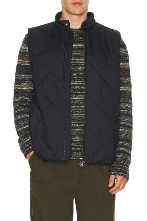 Barbour City Harrington Quilted Gilet Vest in Navy - Navy. L also in M, S, XL/1X