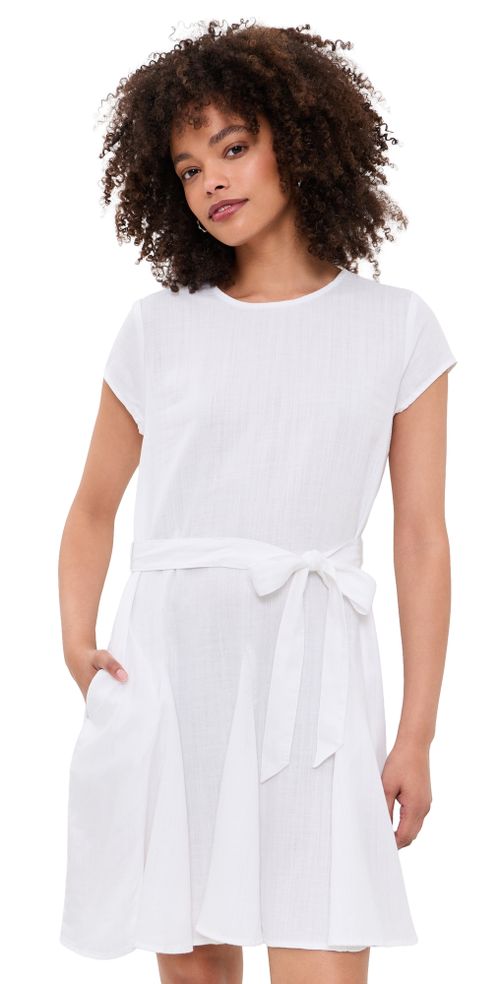 Lydia Linen Mini Dress White