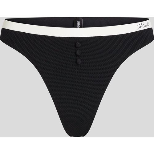 Karl Lagerfeld - Monochrome Bikini Bottoms, Woman, White