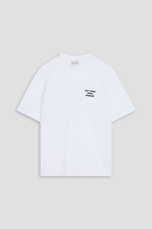 Printed cotton-jersey T-shirt - White - L