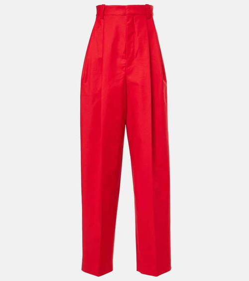 Curzio high-rise cotton-blend wide-leg pants
