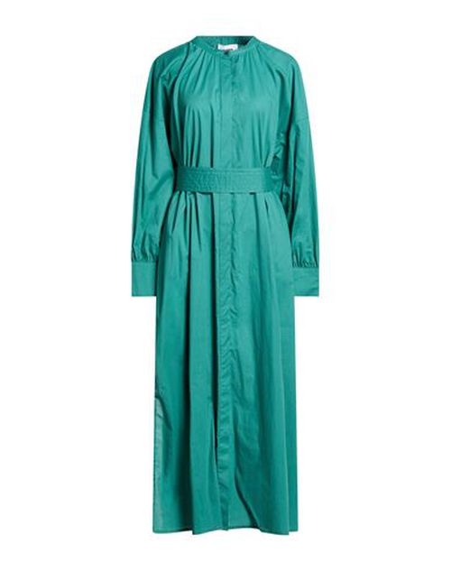 Woman Midi dress Green Size 12 Cotton, Elastane