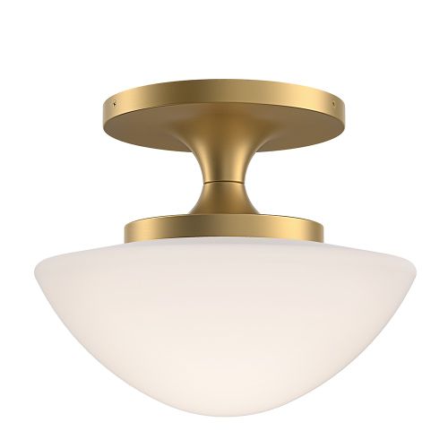 Lacquered Brass LED Semi-Flush Mount from the Knox Collection
