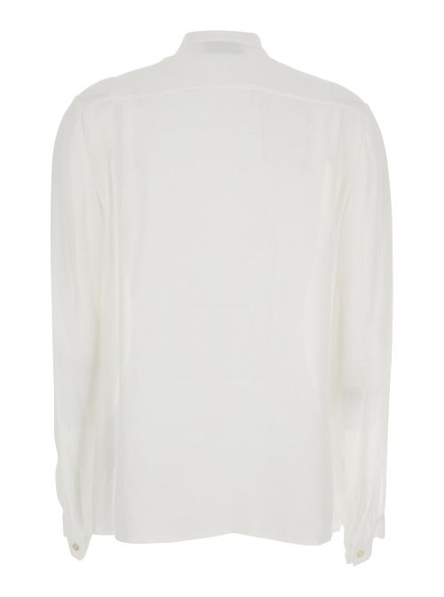 Pussybow Collar Blouse — White