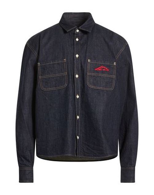 Man Denim outerwear Blue Size 32 Cotton