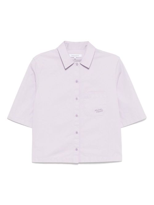 Maison Kitsuné cropped boxy shirt - Purple
