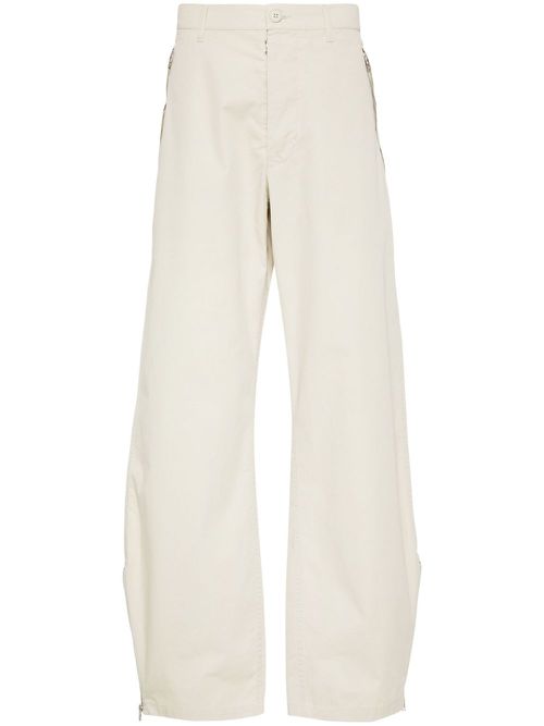 Cotton tapered trousers - Neutrals