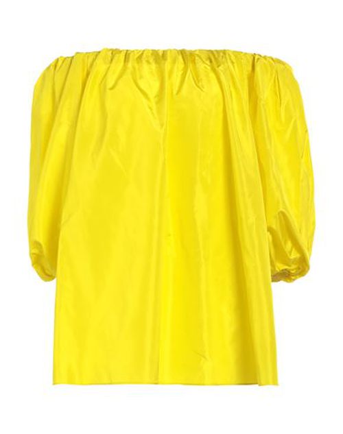 Woman Top Yellow Size 10 Silk