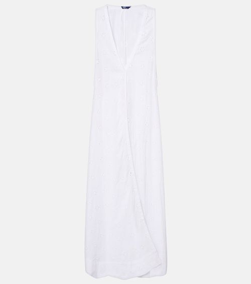 Broderie anglaise cotton beach dress