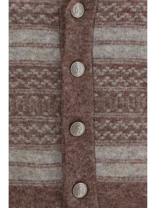Cashmere Alpaca Blend Cardigan — Brown