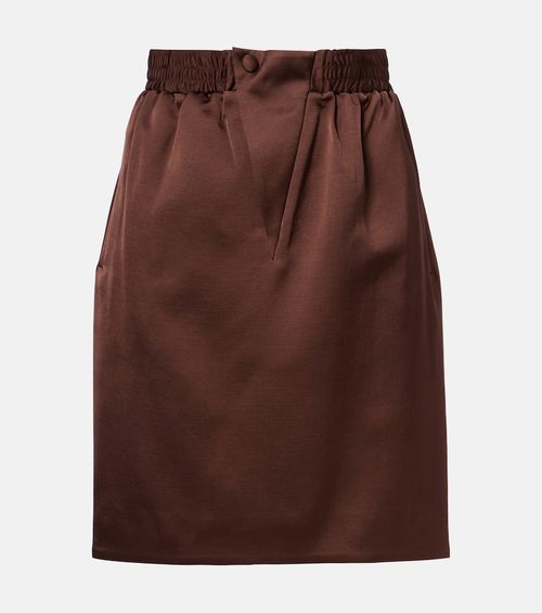 Satin pencil skirt