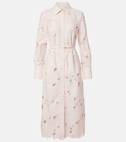 Guipure lace shirt dress