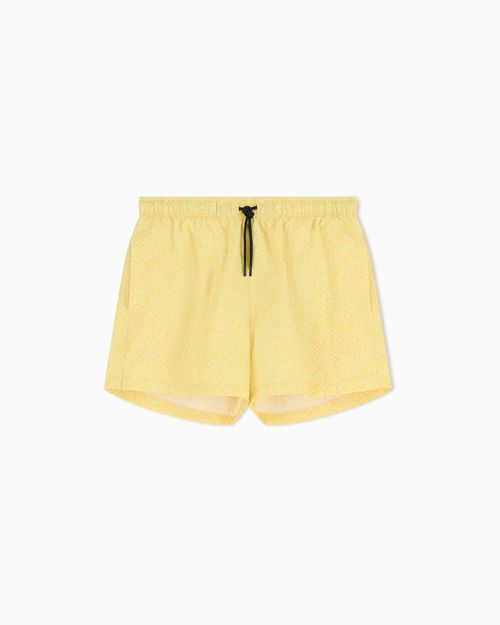 Graphic Series swim trunks with monogram print