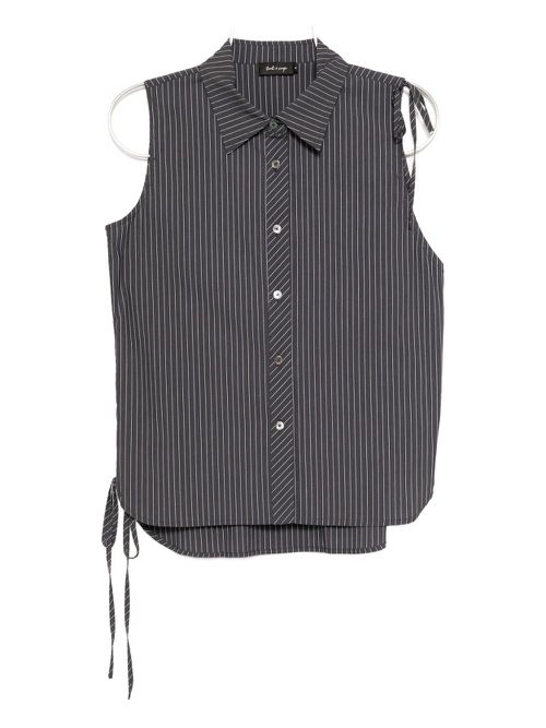 Striped sleeveless shirt - Grey