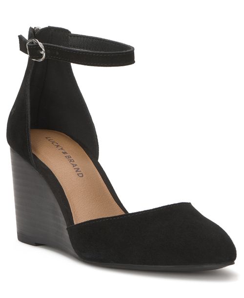 Women's Nitika Wedge Heel Pumps - Black Suede