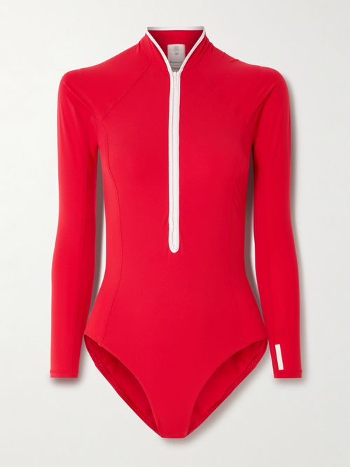 Tyra Two-tone Swimsuit - Red