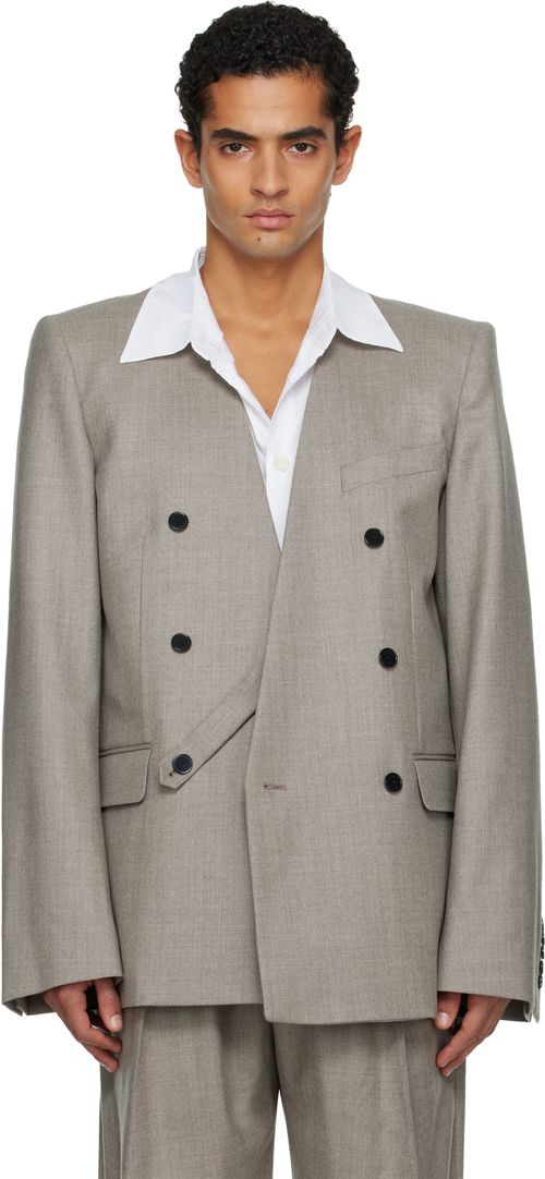 Taupe Minimalist Tailored Blazer