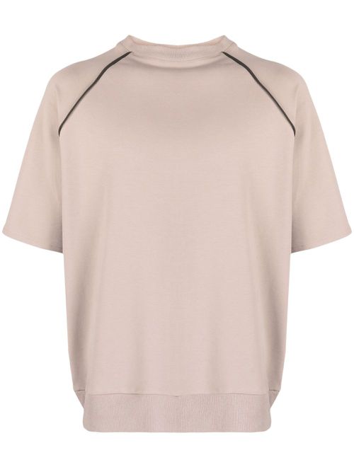 Raglan-sleeves cotton-blend T-shirt - Neutrals