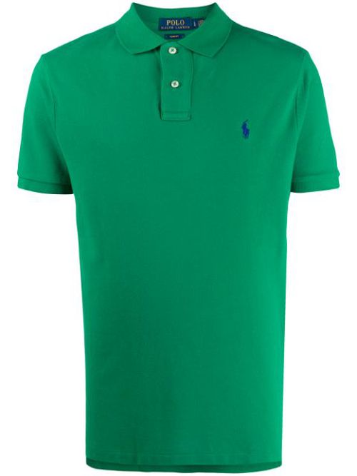 Embroidered-logo polo shirt