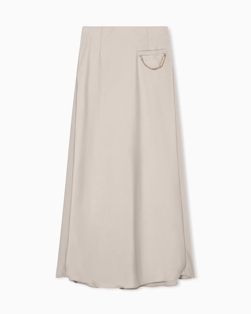 Long Flowing Skirt in Recycled Crepe Satin