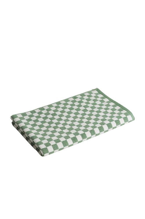 BAINA Beppu Bath Mat in Sage & Chalk - Green.  a