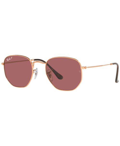 Unisex Sunglasses, RB3548N Hexagonal Washed Evolve - Rose Gold/Violet Polar