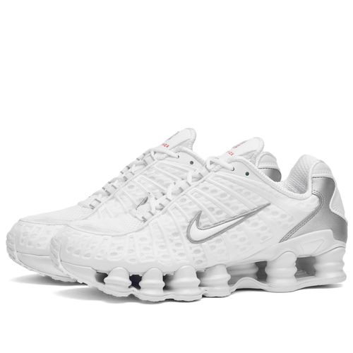Women's Shox TL W Sneakers in White/Metallic Silver, Size UK 3