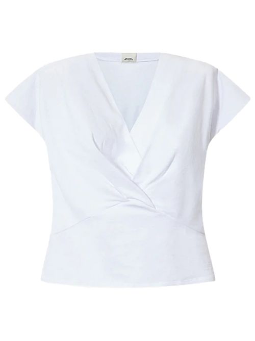 White Solid V Neck T-Shirt