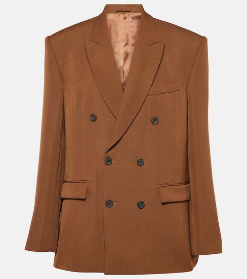 Double-breasted wool blazer