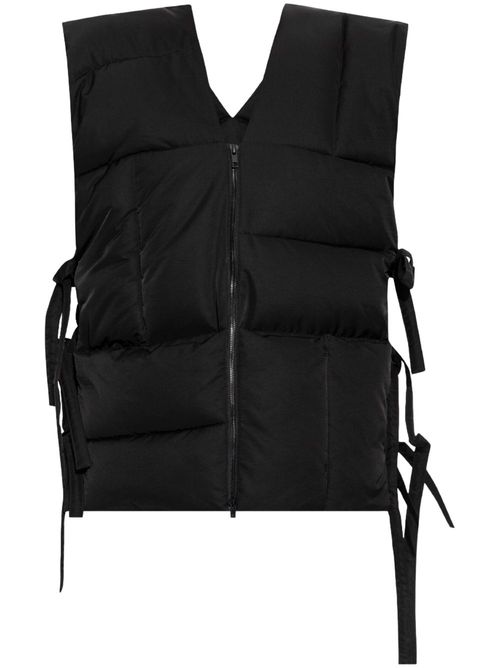 Logo-patch vest - Black