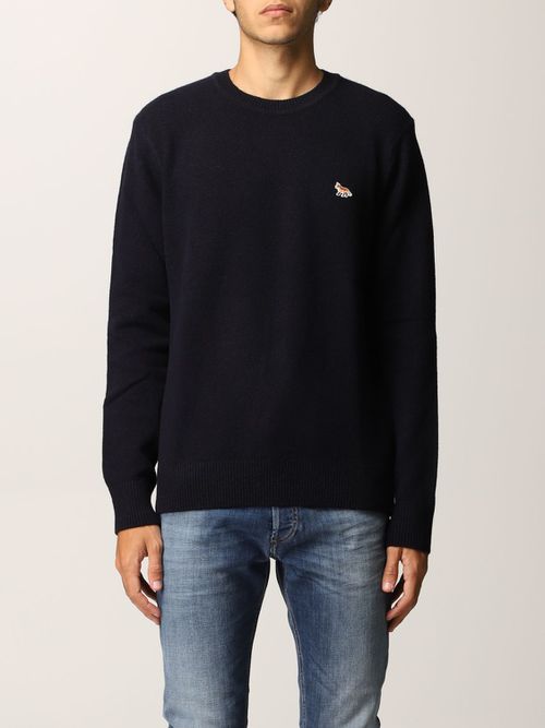 Logo-patch wool jumper