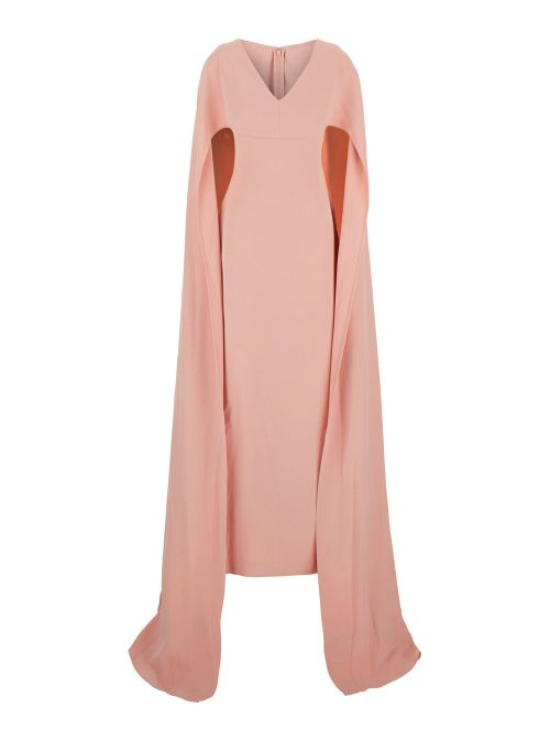 V-Neck Sleeveless Tech Fabric Dress — Pink