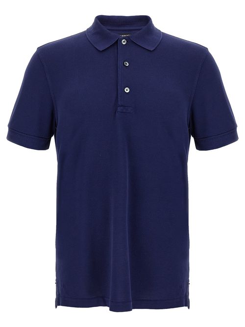 Tom Ford - Piqué Shirt Polo Blue