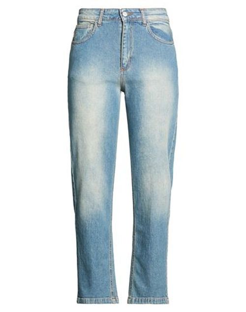 Woman Jeans Blue Size M Cotton, Elastane