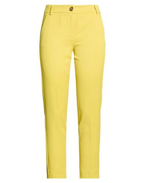 Woman Pants Mustard Size 6 Polyester, Elastane