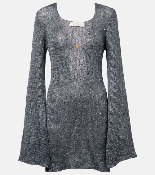 Rey sequined cutout minidress