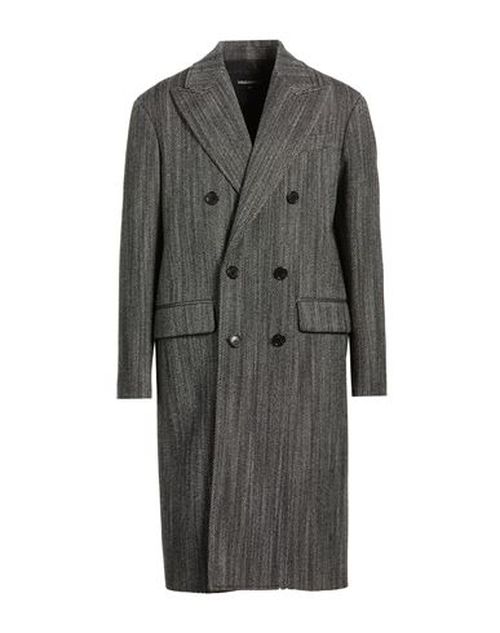 Man Coat Black Size 38 Virgin Wool, Polyamide
