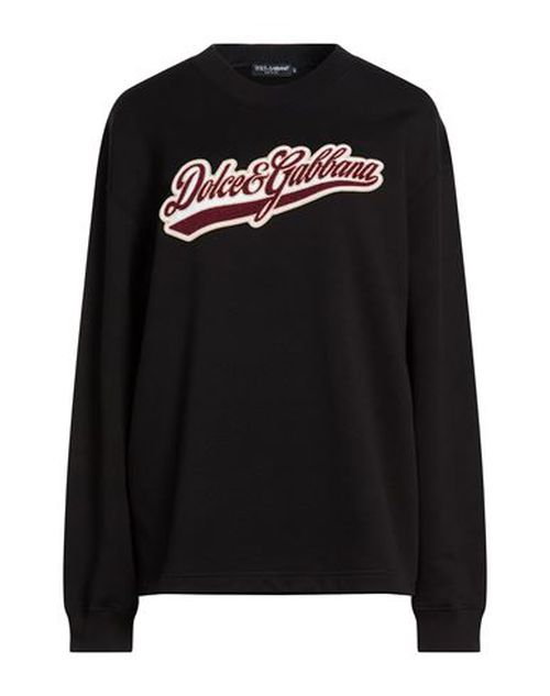 Woman Sweatshirt Black Size 4 Cotton